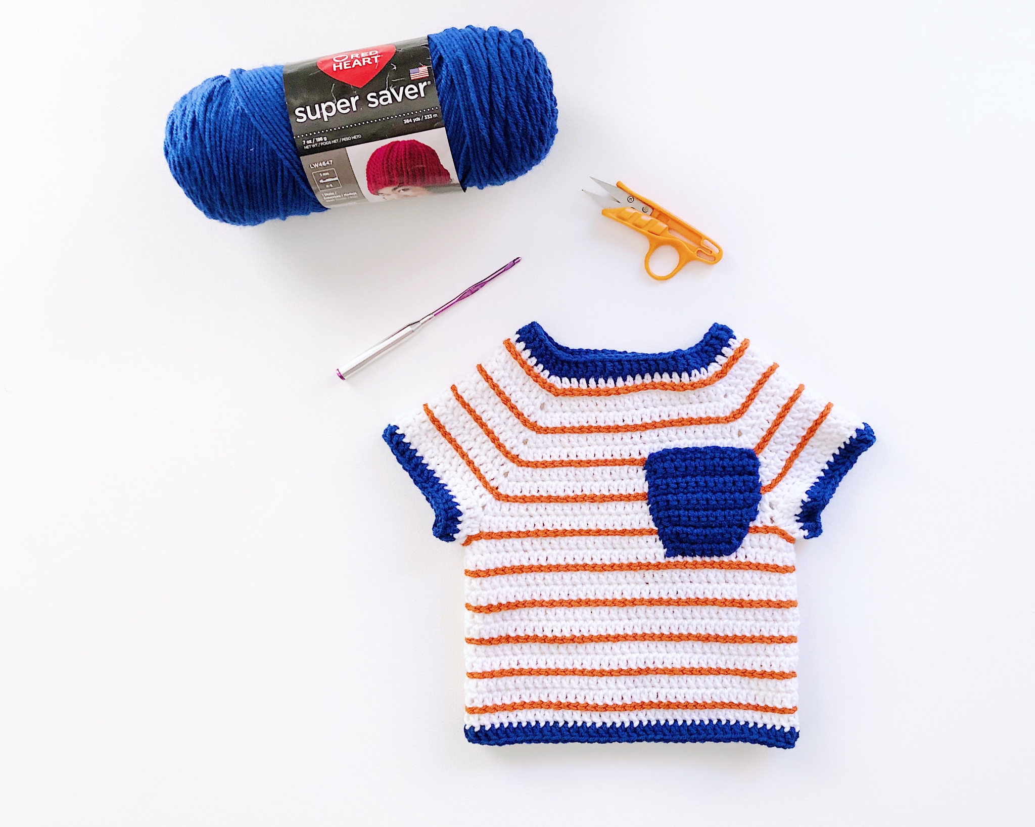 Ringer Tee | Free Crochet Baby Tee Pattern – Rohn Strong
